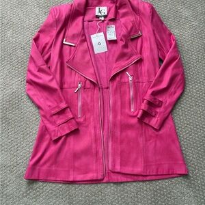LG Women's Vibrant Pink Suede Jacket